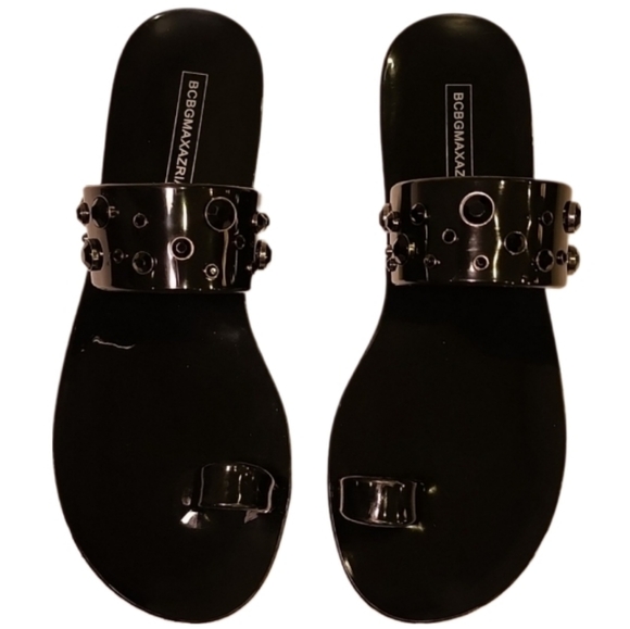 BCBGMaxAzria Faceted Bead Detail Jelly Sandals - Picture 5 of 10